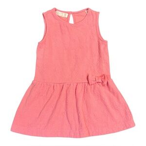 Zara Baby‎ Girl Jacquard Pink Dress With Bow Sleeveless, Size 2-3 years